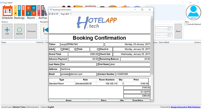 Hotel App screenshots